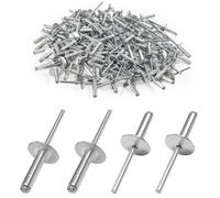 Jerhyun 120 Pezzi Rivetti, Rivetti Alluminio, Ribattini Alluminio Applicabile Agli Elettrodomestici, Veicoli Motore Attrezzature Meccaniche (4.8X20X16mm)