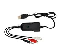 Jerilla USB 2.0 Audio Capture Card Grabber per Cassette a Convertitore MP3, 3,5 mm, Interfaccia Stereo R/L Compatibile con Windows XP/7/8/10 e Mac OS 10.14