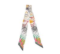 JERLA 100% Mulberry silk Scarf Head Hair Ribbon Handbag Handle wrap Tie Bundle Neckerchief Scarf for women