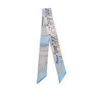 JERLA - foulard in 100% seta di gelso per testa e capelli, nastro per borsa per avvolgere il manico, fiocco per capelli,cravatta, fazzoletto da donna, 33.5"×1.97"