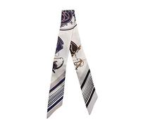 Jerla Foulard in 100% seta di gelso per testa e capelli, nastro per borsa per avvolgere il manico, fiocco per capelli,cravatta, da donna, 33.5"×1.97"