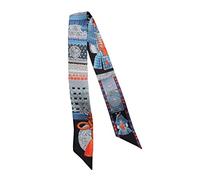 JERLA - foulard in 100% seta di gelso per testa e capelli, nastro per borsa per avvolgere il manico, fiocco per capelli,cravatta, fazzoletto da donna, 33.5"×1.97"