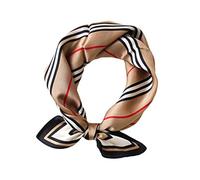 JERLA Sciarpa quadrata da donna e uomo, 100% seta di gelso, 100% raso di seta per capelli, 53,3 x 53,3 cm, 21" x 21"