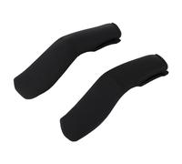 Jerliflyer 1 par de fundas de agarre para manija de cochecito de neopreno negro, protector de manija para cochecito de bebé