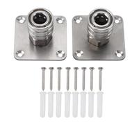 Jerliflyer 2 Pack Foam Cannon Holder, 1 4 Inch Quick Connect Stainless Steel Wall Mount for Pressure Washer Nozzle Tips and Accessories