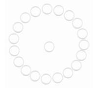 Jerliflyer 20pcs Silicone O Ring Pacifier Clips Safe Adapter for Baby Dummy Chains Pacifier Clip Ring for Babies (White)