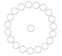 Jerliflyer 20pcs Silicone O Ring Pacifier Clips Safe Adapter for Baby Dummy Chains Pacifier Clip Ring for Babies (Transparent)