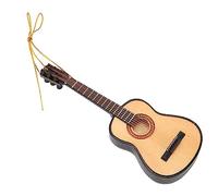 Jerliflyer Adorno de guitarra en miniatura de madera realista, modelo de guitarra decorativa para árbol de Navidad, sala de estar y decoración de estudio
