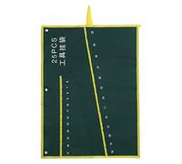 Jerliflyer Borsa Organizer per Chiave Inglese, Tela Resistente con 6/8/10/12/14/25 Tasche, Borsa Portaoggetti Arrotolabile Verde per Portachiave Pinza Chiave Inglese, Elettricista Falegname(25Tasche)