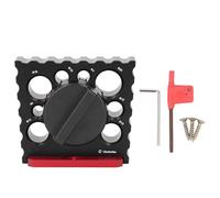 Jerliflyer Dowel Maker Jig Kit, 8 Holes Adjustable Dowel Cutter Plate Imperial 5/16-3/4 Inch Carbide Inserts Aluminum Alloy Maker for Woodworking