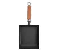 Jerliflyer Sartén de Hierro Fundido Engrosado de 15,5 cm con Mango de Sartén para Panqueques de Fondo Plano para Uso en Cocina Sartén con Mango de