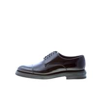 Jerold Wilton Uomo Scarpa Derby in Pelle Nero con Cucitura. Suola Gomma Color Nero Size 42.5 EU (UK 8.5)