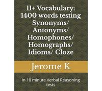 Jerome K 11+ Vocabulary (Tascabile)