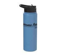 Jerome Park Bronx NY New York Quartiere Retro Script Stainless Steel Insulated Water Bottle