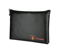 JEROOP Borsa ignifuga per documenti, 34 x 25 cm, impermeabile, resistente al fuoco, cassaforte per banconote, grande capacità