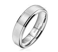 JEROOT Anello Magnetico In Titanio, Anelli Magnetic da Uomo Donna Argento, Linfatico della Salute Antistress per Terapia Dolorosa, Larga 5mm Magnetoterapia 17