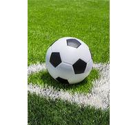 Jerry Fabrics Coperta in pile da calcio, 100 x 150 cm, 100% poliestere, colore: bianco