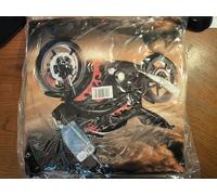Jerry Fabrics Cuscino decorativo per moto, 40 x 40 cm, rosso, stampa motorbike con licenza, 1 pezzo, quadrato, interno, cuscino decorativo per divani o sedie, decorazione a tema camera da letto