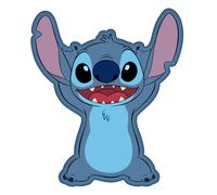 Jerry Fabrics Cuscino Disney a forma di ricamo, 34 x 28 cm, morbido cuscino in peluche 3D, prodotto con licenza ufficiale Lilo & Stitch, 100% poliestere, decorazione per la cameretta dei bambini, idea