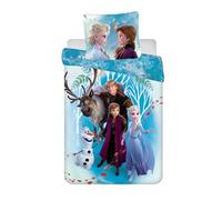 Jerry Fabrics Disney Frozen Biancheria da Letto per Bambini Copripiumino 160x200 cm e Federa 70x80 cm 100% Cotone