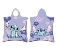 Jerry Fabrics Disney Lilo e Stitch - Poncho da bagno con cappuccio, 50 x 115 cm