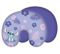 Jerry Fabrics Disney Lilo und Stitch - Cuscino cervicale da viaggio, 28 x 33 cm, 100% poliestere