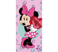 Jerry Fabrics Disney Minnie Mouse Asciugamano da Doccia Asciugamano da Spiaggia Asciugamano da Bagno Rosa 70 x 140 cm