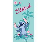 Jerry Fabrics Disney Stitch, telo mare e bagno, 70 x 140 cm, asciugamano morbido e assorbente per bambini, design vivace Lilo e punto, perfetto per spiaggia, piscina o bagno, asciugamano