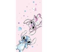 Jerry Fabrics Disney Stitch Telo mare per bambini, 70 x 140 cm, in microfibra di poliestere leggero, ad asciugatura rapida, per spiaggia, piscina o bagno, dal vivace design Lilo & Stitch, asciugamano
