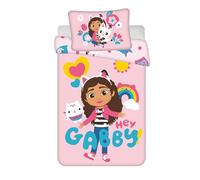 Jerry Fabrics Gabby - Set di biancheria da letto per culla, 100 x 135 cm, federa 40 x 60 cm, 100% cotone, colore: rosa