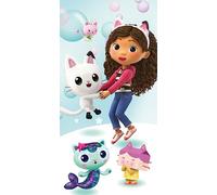 Gabbys Casa Delle Bambole Asciugamano Grande Blu Cats Bambini Bagno Piscina Mare