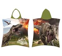 Jerry Fabrics Jurassic World - Telo da bagno con cappuccio, 50 x 115 cm
