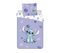Jerry Fabrics Lilo and Stitch - Biancheria da letto double-face, copripiumino 160 x 200 cm e federa 70 x 80 cm, 100% cotone