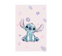 Jerry Fabrics Lilo and Stitch - Coperta in microflanella, 100 x 150 cm, 100% poliestere, colore: Rosa