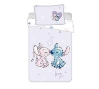 Jerry Fabrics Lilo e Stitch Baby lilla Set biancheria da letto reversibile con federa e copripiumino 100x135cm per bambini piccoli