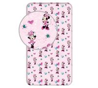 Jerry Fabrics Minnie, lenzuolo con angoli elasticizzati, 90 x 200 cm