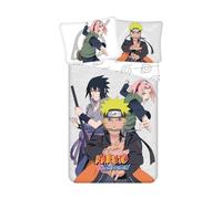 Jerry Fabrics Naruto, biancheria da letto per bambini, 140 x 200 cm, cuscino 70 x 90 cm, 100% cotone