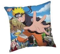 Jerry Fabrics Naruto Cuscino decorativo per bambini, 40 x 40 cm, con morbida imbottitura in microfibra e morbida federa in poliestere, stampa su entrambi i lati, cuscino imbottito Naruto regalo.
