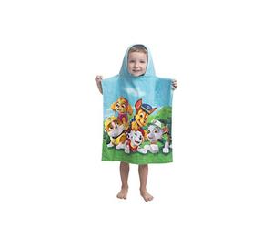 Jerry Fabrics Paw Patrol, Asciugamano da Bagno con Cappuccio per Bambini, in Cotone, Multicolore, Dimensioni 50 x 115 cm