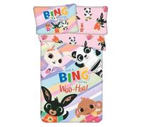 Jerry Fabrics Set di biancheria da letto Bing per bambini | Copripiumino per lettino 100x135 cm + Federa 40x60 cm | 100% cotone | Set di biancheria da letto morbida per neonati o letti piccoli