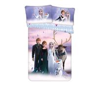 Jerry Fabrics Set di biancheria da letto, motivo: Frozen, 2 pezzi, multicolore, 100 x 135 cm