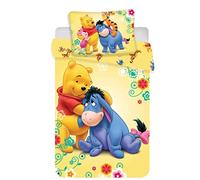 JERRY FABRICS Set di Biancheria Winnie The Pooh Disney per Bambini, in Cotone, Multicolore, Dimensioni 40 x 60 + 100 x 135 cm