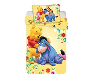 Jerry Fabrics Set di Biancheria Winnie The Pooh Disney per Bambini, in Cotone, Multicolore, Dimensioni 40 x 60 + 100 x 135 cm