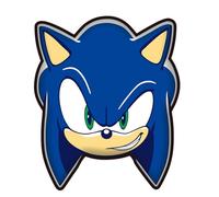 Jerry Fabrics Sonic, cuscino a forma di riccio, 35 x 30 cm, morbido cuscino in peluche per bambini e fan, decorazione per la stanza dei giochi, prodotto con licenza ufficiale, regalo per ragazzi e