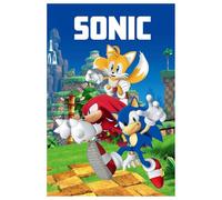 Jerry Fabrics Coperta in pile Sonic Knuckels Miles Prower per videogiochi, 100% poliestere, 100 x 150 cm