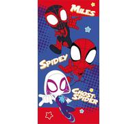 Jerry Fabrics Spidey and His Amazing Friends, telo da spiaggia e da bagno, 70 x 140 cm, leggero, 100% cotone, per bambini, ad asciugatura rapida e colorato, perfetto per spiaggia, piscina o bagno