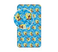 Jerry Fabrics Spongebob Sponge Bob - Lenzuolo in spugna, 90 x 200 + 25 cm