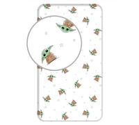 Jerry fabrics Star Wars Baby Yoda Lenzuolo con angoli elasticizzati, 90 x 200 cm