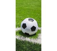 Jerry Fabrics - Telo mare con stampa a tema di calcio, 70 x 140 cm