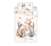 Jerry Fabrics Waldtiere - Set di biancheria da letto per bambini, 100 x 135 cm